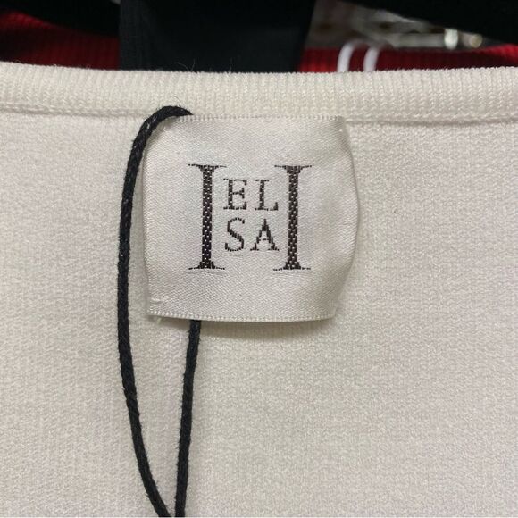 HELSA Niall Deep V Neck Dress White knit plunge maxi ties Revolve S - Picture 9 of 9